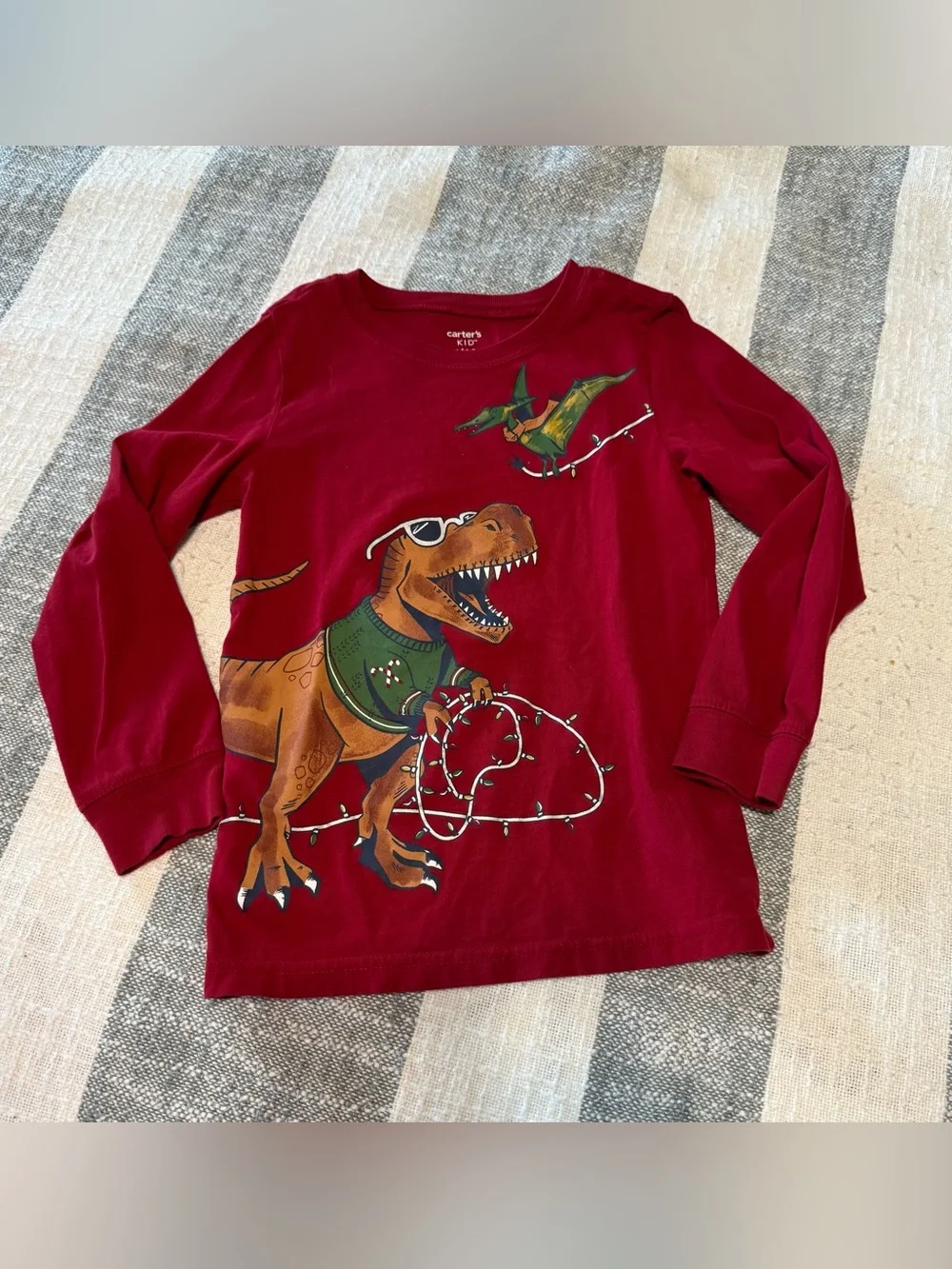Bundle of 6 Boys SZ 6 Long Sleeve Graphic Tee Shirt 5 are Carters / 1 is Oshkosh